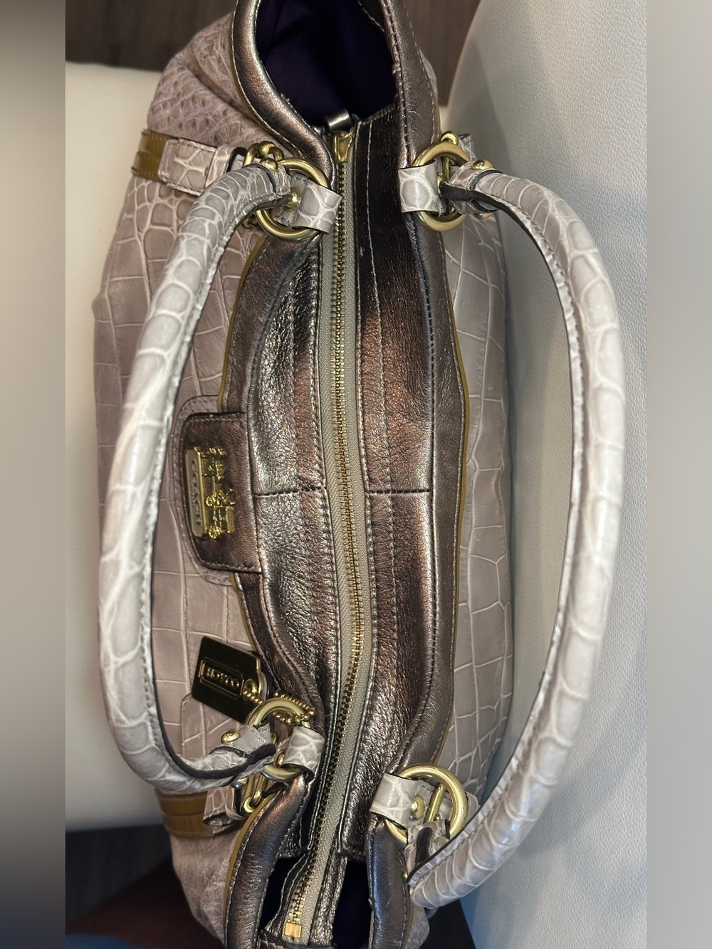 Coach Madison Abigail Exotic Embossed Leather Carryall Satchel Dust Bag - EUC - Picture 3 of 12